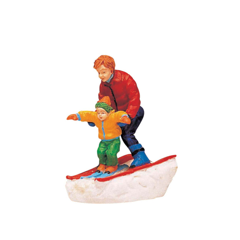 Father & Son Skiing by Lemax – Vail Village – view 1