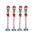 Santa Hat Street Lamp, Set Of 4 by Lemax – Santas Wonderland – view 1