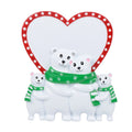 Maxora Polar Bear Family of 4 Personalised Ornament – SKU PRT201-4