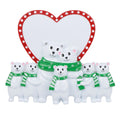 Maxora Polar Bear Family of 7 Personalised Ornament – SKU PRT201-7
